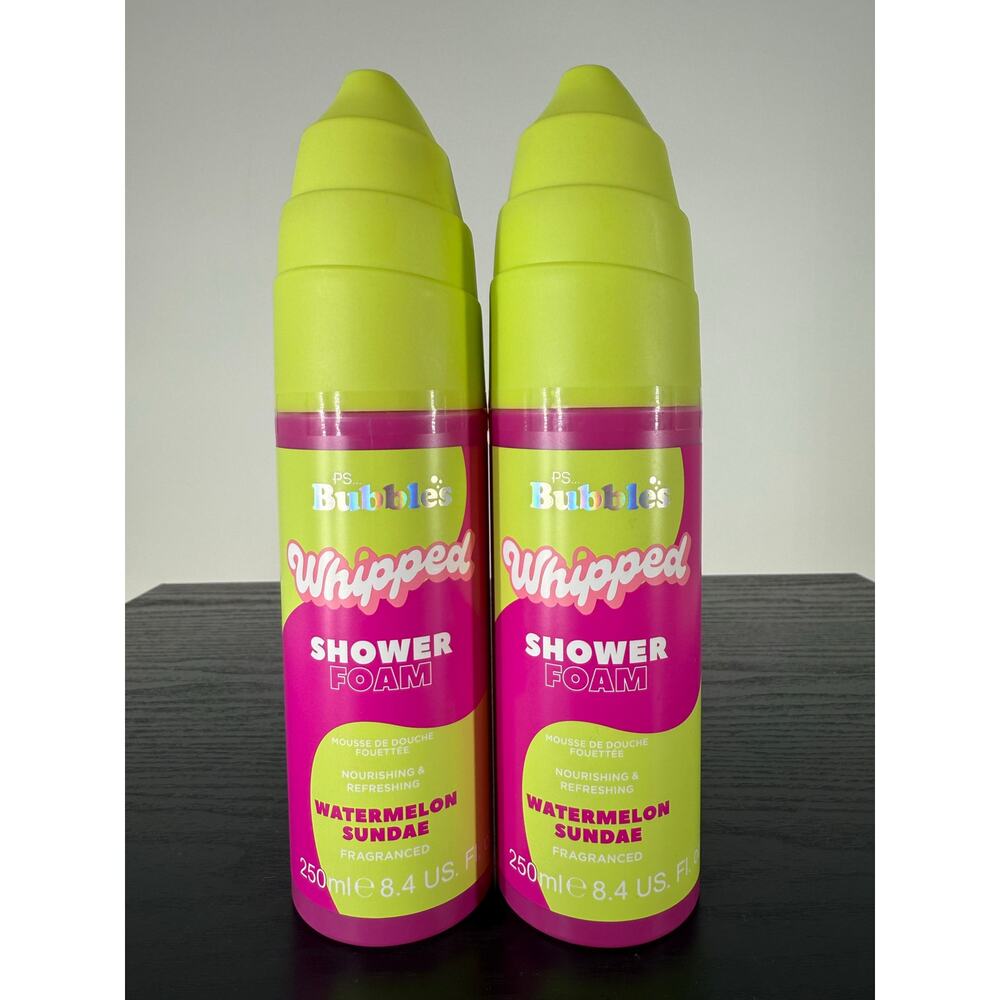 NEW Bubbles Skin Safe Vegan Whipped Shower Foam Watermelon Sundae 2-Pack